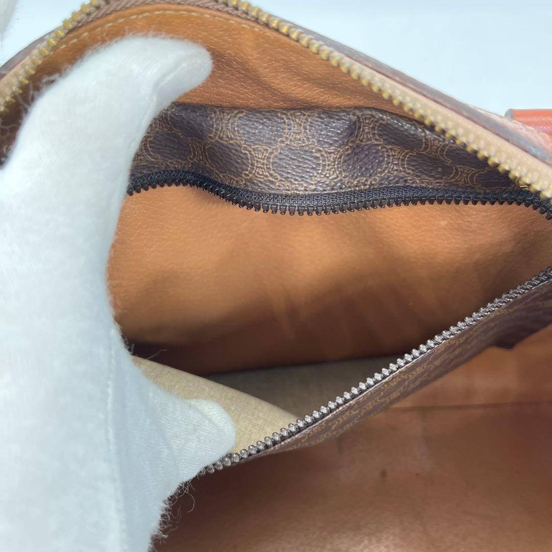 CELINE ハンドバッグ ボストンバッグ マカダム柄 トリオンフ PVC