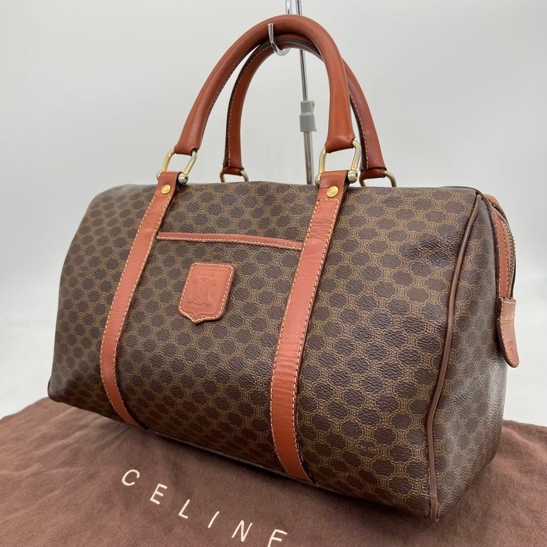 CELINE ハンドバッグ ボストンバッグ マカダム柄 トリオンフ PVC