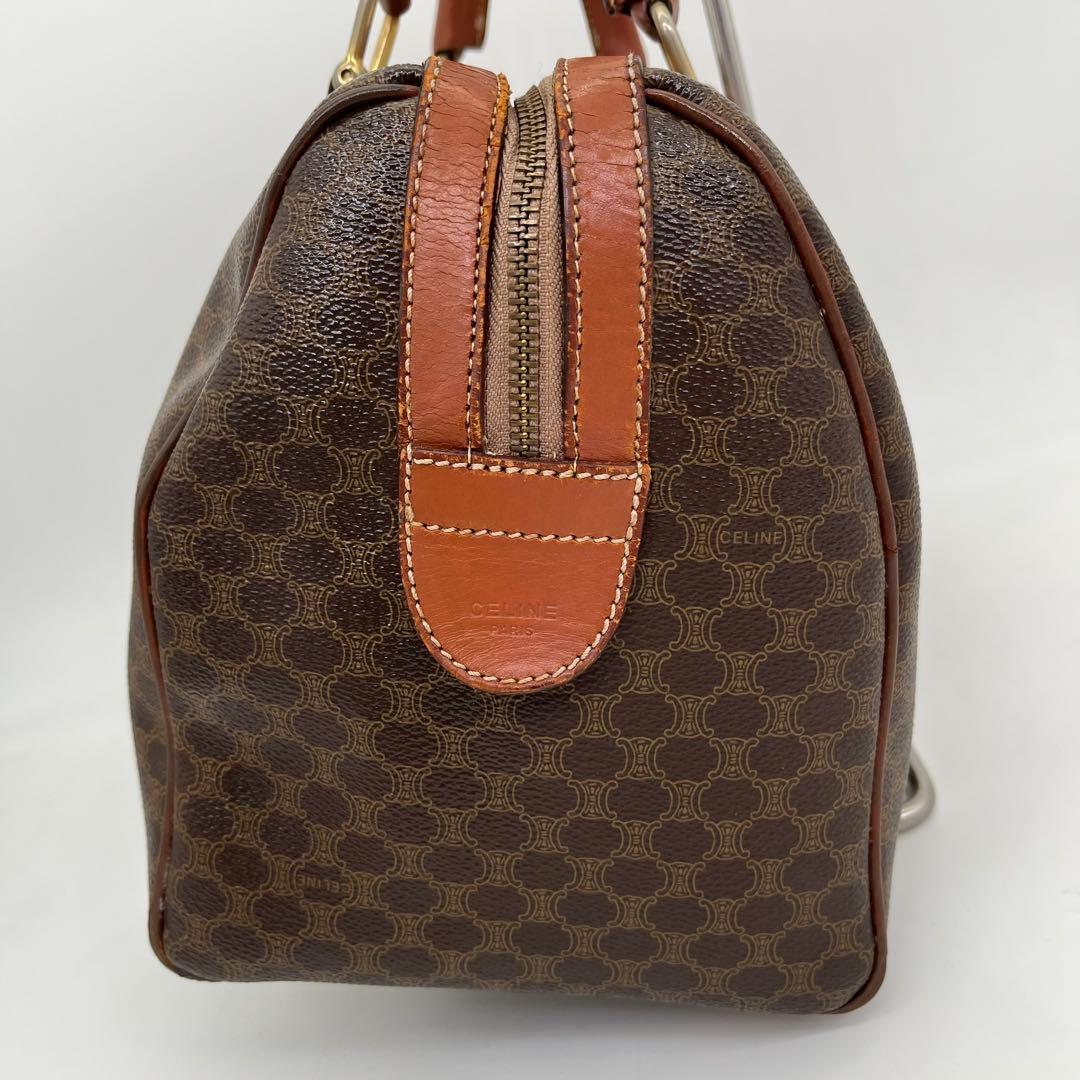 CELINE ハンドバッグ ボストンバッグ マカダム柄 トリオンフ PVC