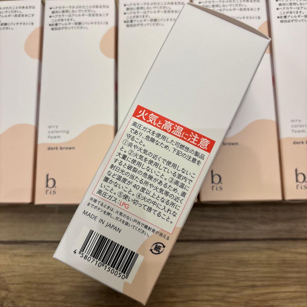 b ris 泡タイプ 白髪染め ダークブラウン 80g × 6本セット