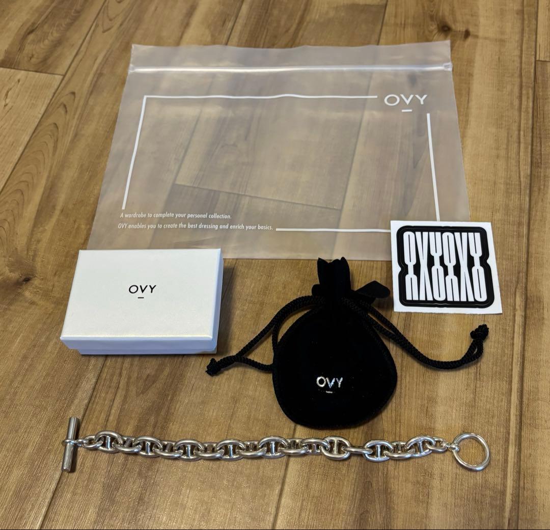 極美品　OVY Silver Anchor Chain Bracelet M