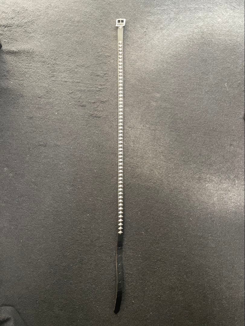 UNDERCOVER ナロースタッズレザーベルト 黒