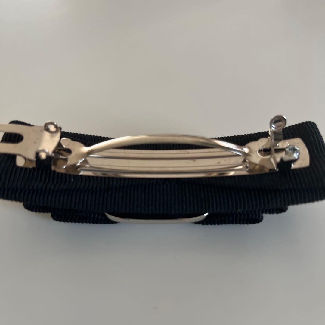 Salvatore Ferragamo 黒リボンヘアクリップ