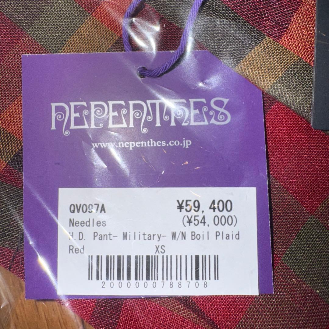 needles W/N MADRAS CHECK 赤　セットアップ　上下セット