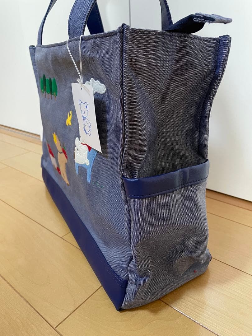 未使用・タグ付き ファミリア familiar マザーズバッグ デニム