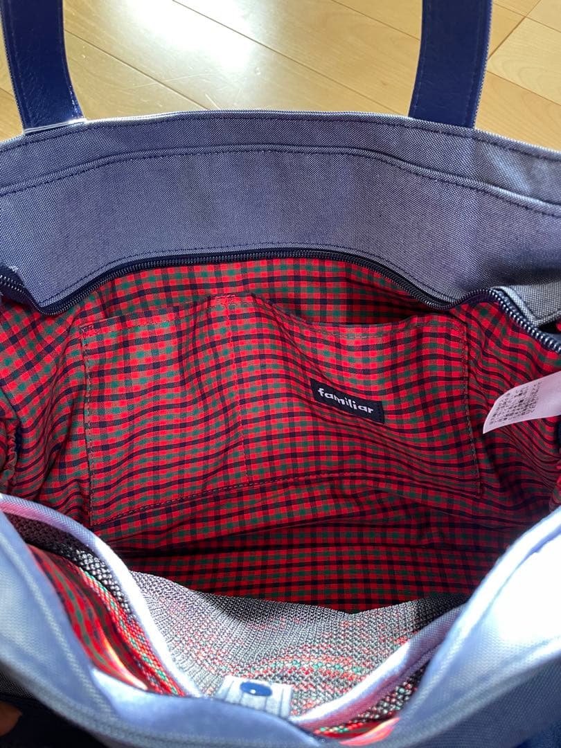 未使用・タグ付き ファミリア familiar マザーズバッグ デニム