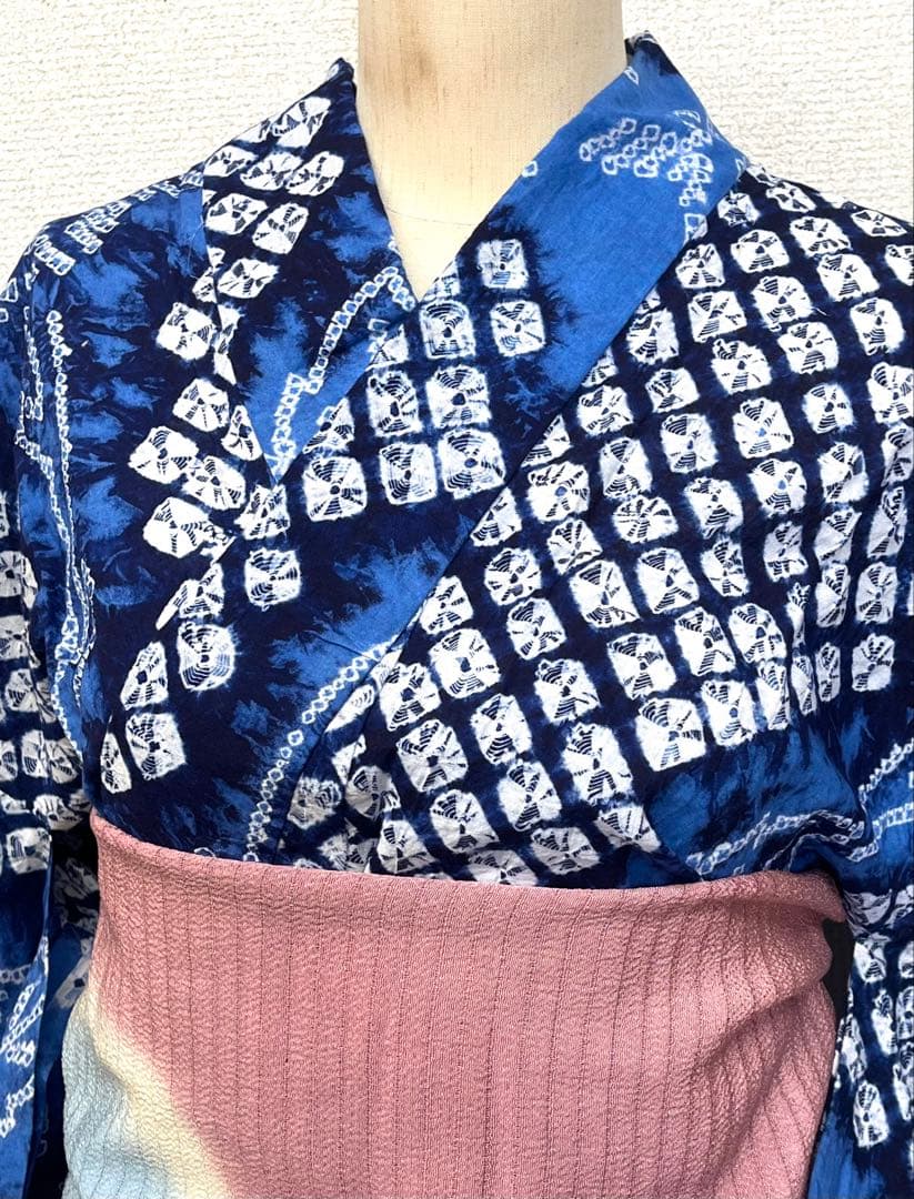 有松鳴海絞り　浴衣　（211）