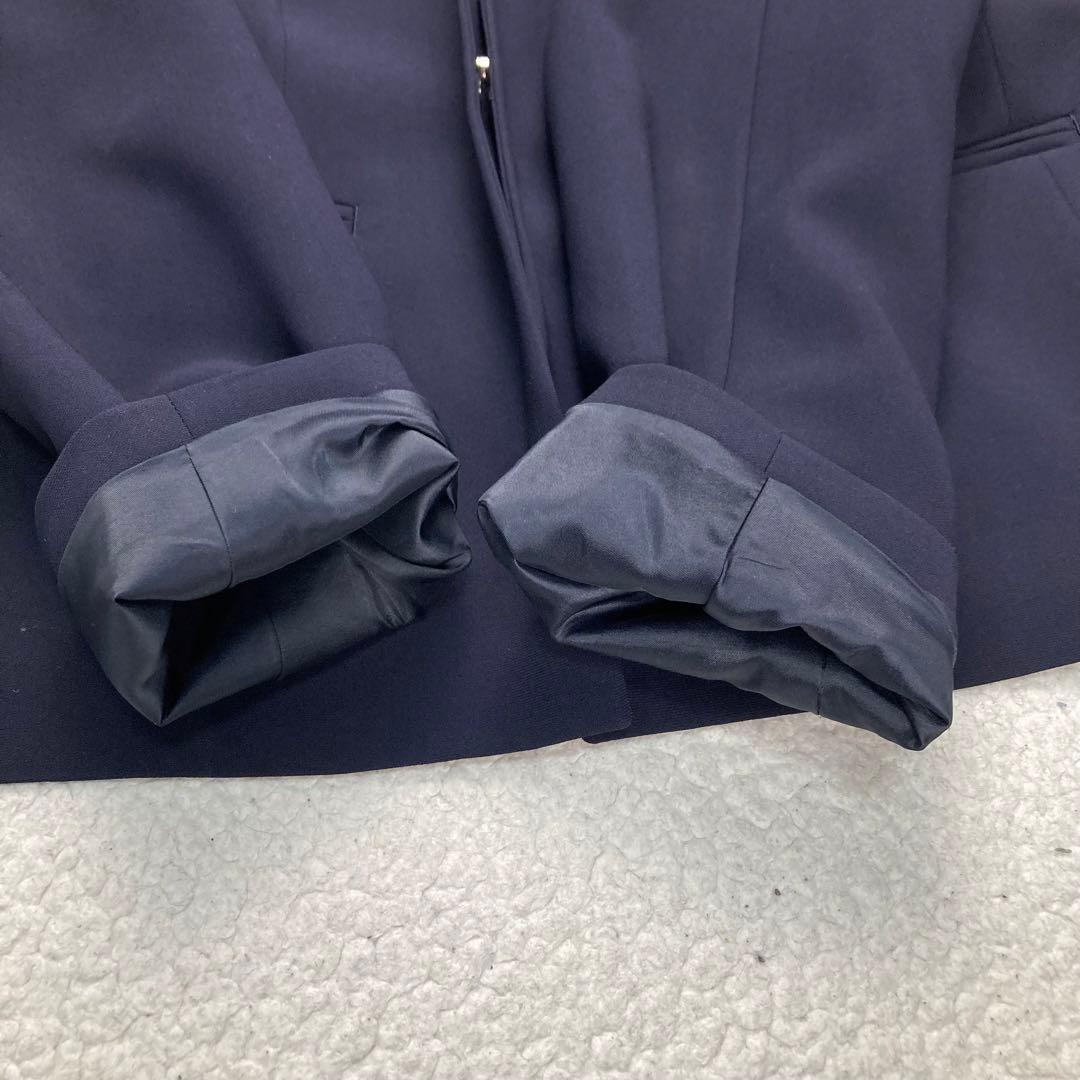 23区 ノーカラージャケット PLST ワイドパンツ セットアップ 濃紺 黒