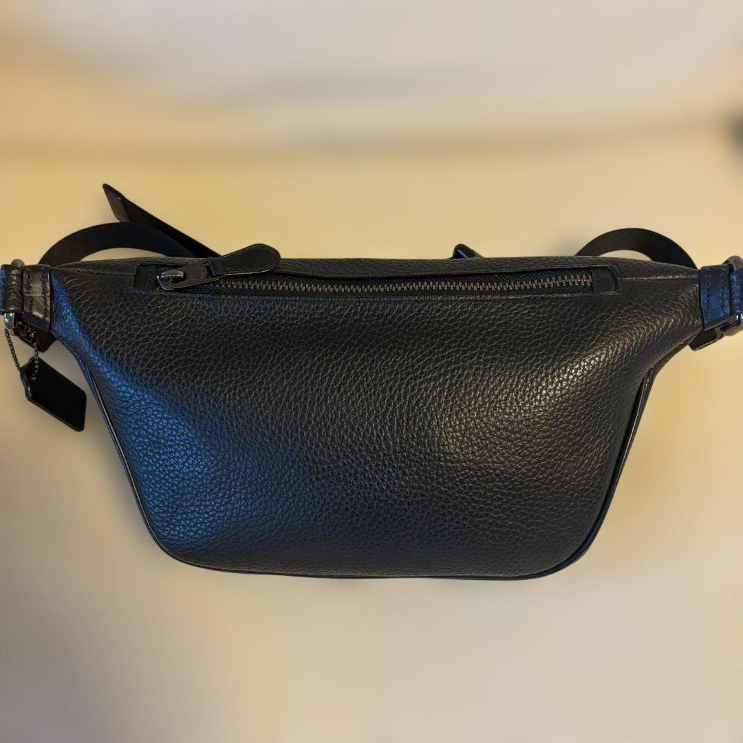 【極美品】COACH コーチ レザー ウエストバッグ ボディバッグ 黒 メンズ