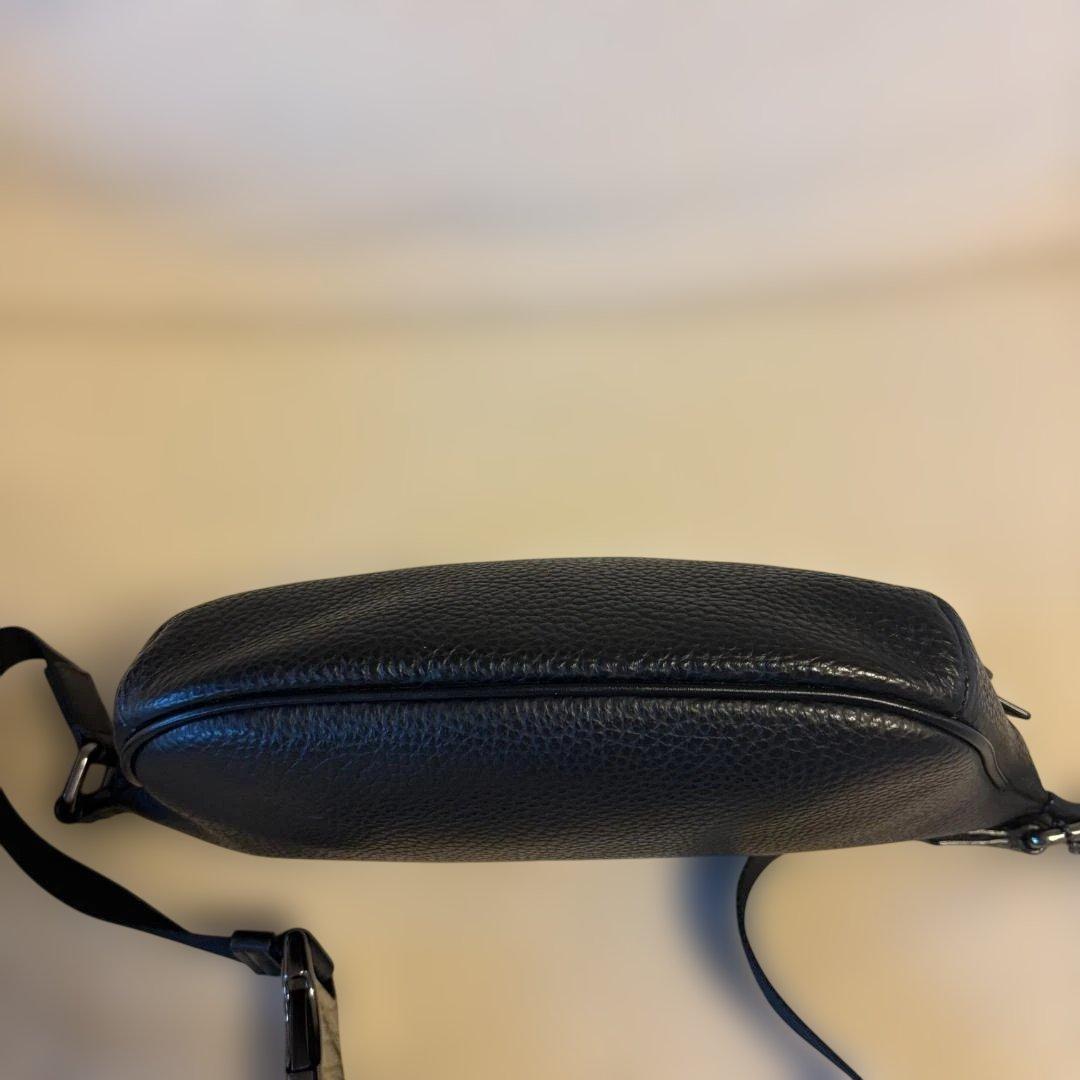 【極美品】COACH コーチ レザー ウエストバッグ ボディバッグ 黒 メンズ