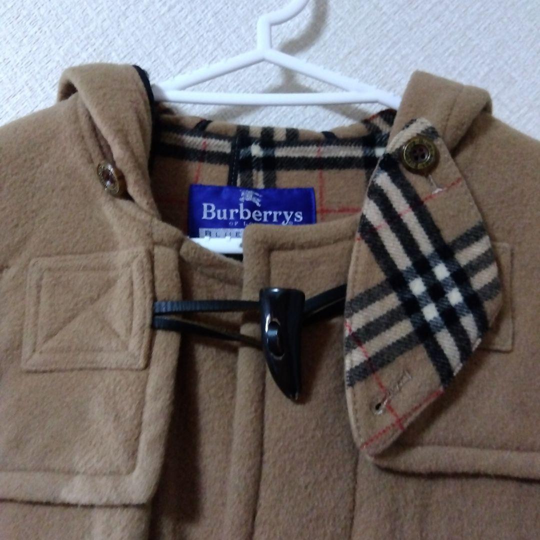 バーバリブルーレーベルレディースノバチェックダッフルコート サイズ38ビンテージ