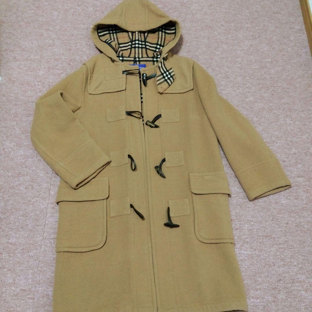 バーバリブルーレーベルレディースノバチェックダッフルコート サイズ38ビンテージ
