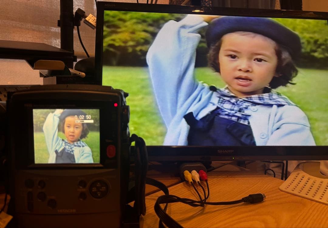 正常動作確認美品◆日立ビデオカメラ Hi8 VM－Ｈ1００Ｌ　はなれワザ