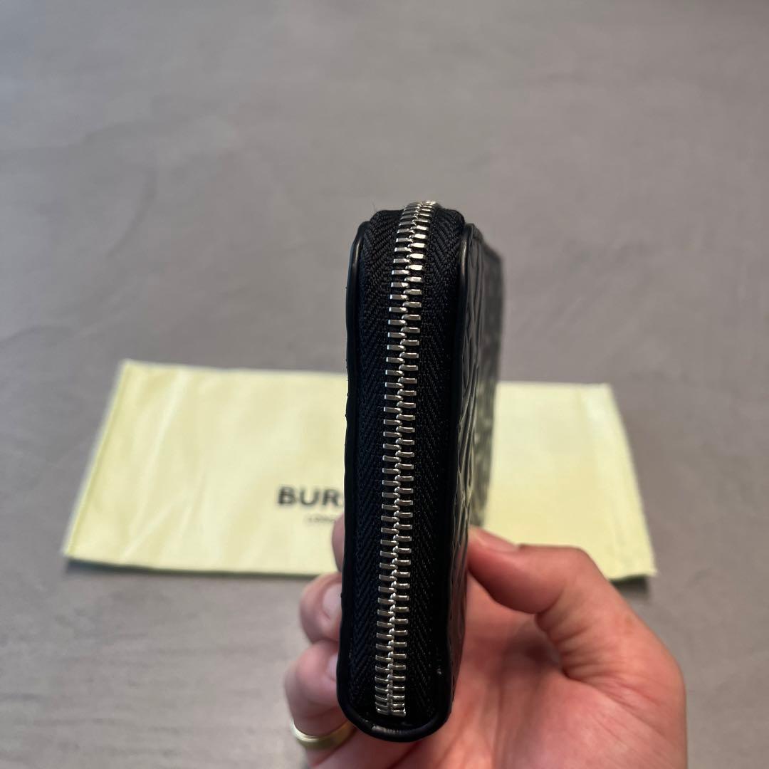 状態良好 Burberry バーバリー ラウンドファスナー長財布 TB