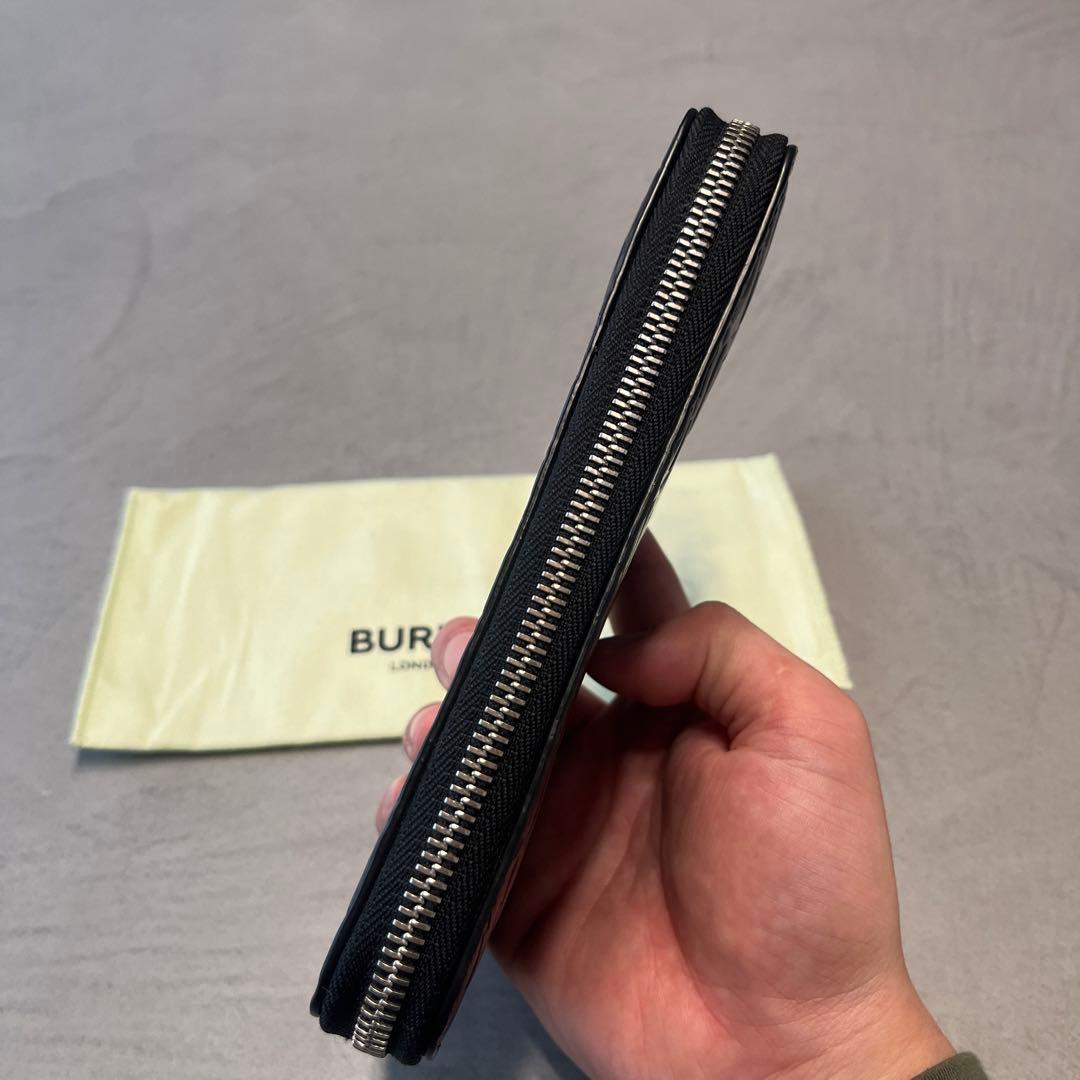 状態良好 Burberry バーバリー ラウンドファスナー長財布 TB