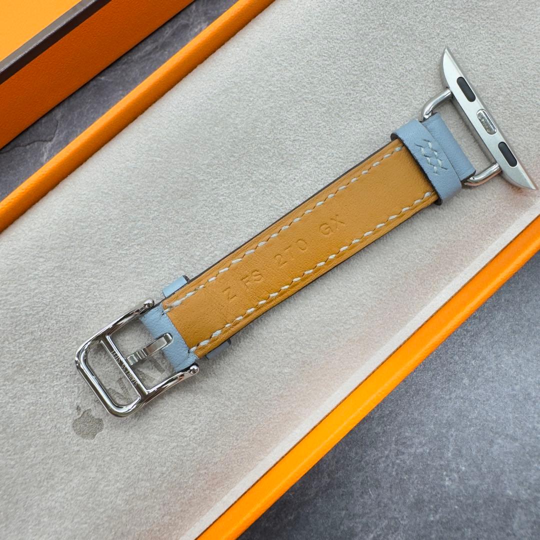 2743 Apple Watch エルメス　ブルーラン　ドゥブルトゥール　二重