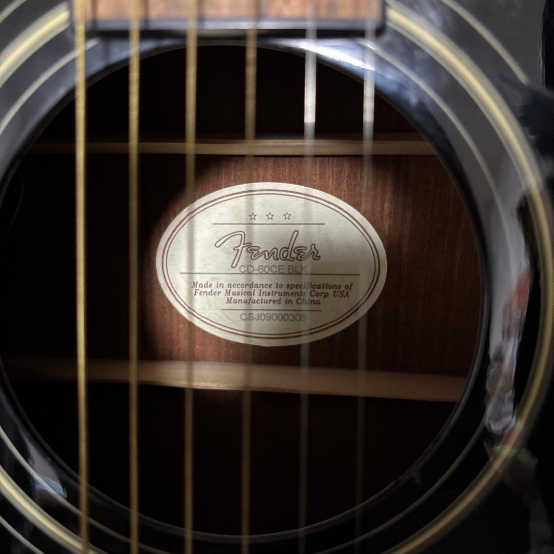 フェンダー CD-60CE BLK エレアコ トップ単板【ハードケース付き】