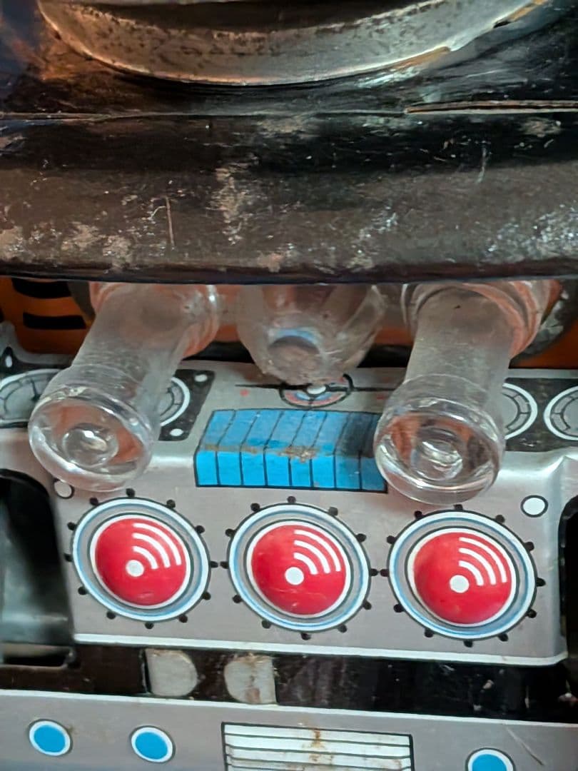 １９６０年代堀川玩具製「スーパー火星大王」稀少レア不動ブリキロボットジャンク扱品