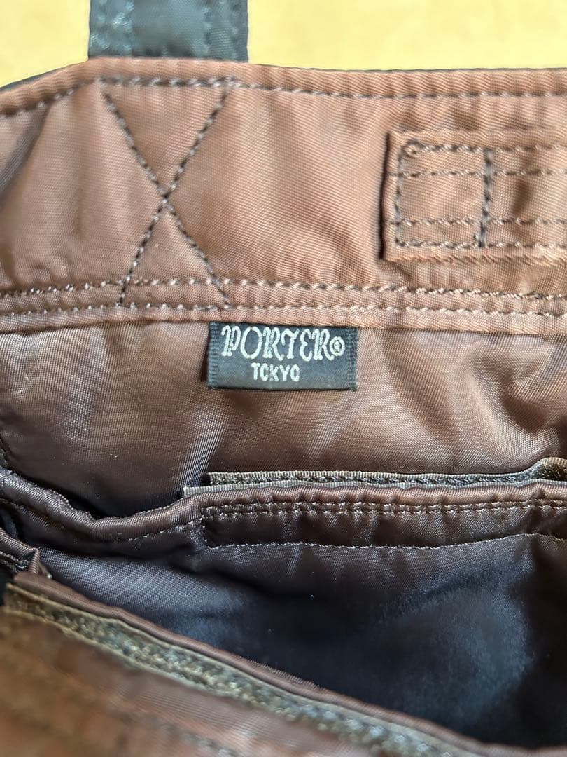 希少 ポーター トートバッグ ブラック ブラウン ナイロン