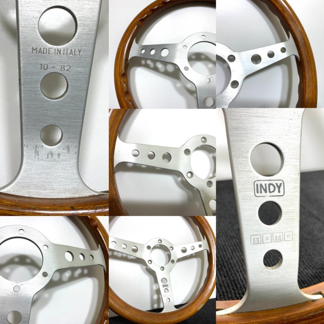 送料無料・即日発送 モモ インディ ウッド ステアリング 32Φ 当時物 レトロ
