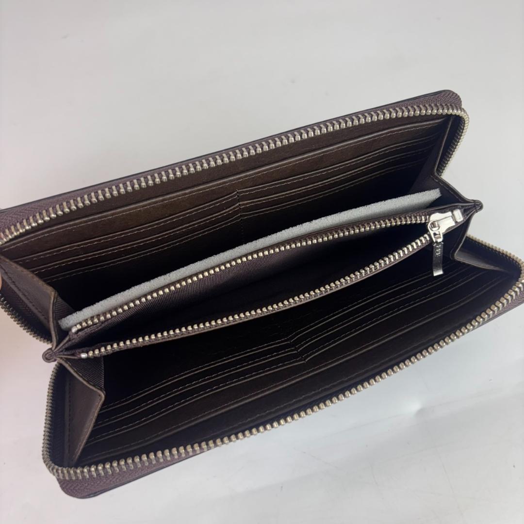 【未使用】 ポロラルフローレン ラウンドジップ 長財布 P-225BR