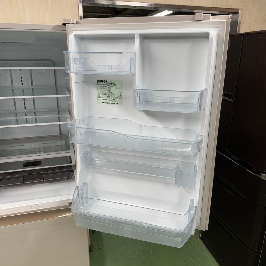 655 鏡面デザイン　大型冷蔵庫　右開き　400L〜500L　自動製氷機　極美品