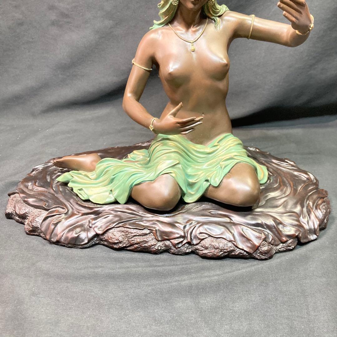 《弁財天》オブジェ 置物 台座付 裸婦像