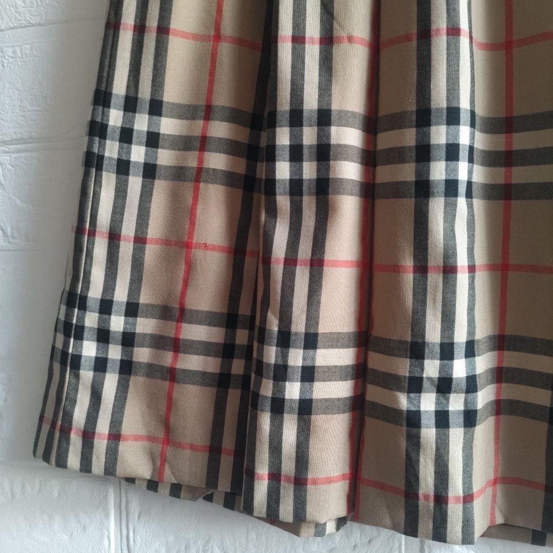 BURBERRY　バーバリーズ　ノバチェック　プリーツ　スカート　ウール