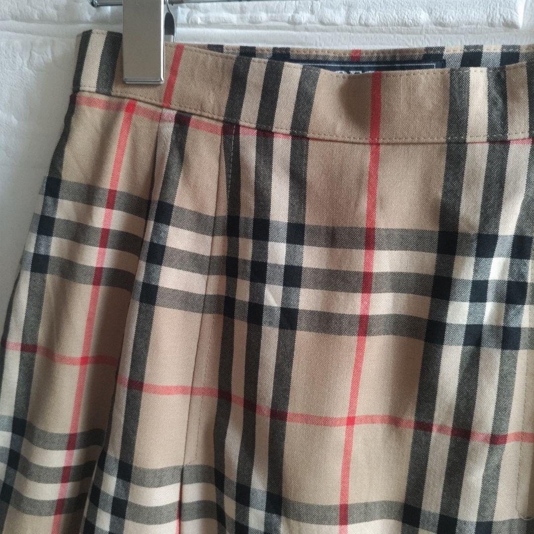 BURBERRY　バーバリーズ　ノバチェック　プリーツ　スカート　ウール