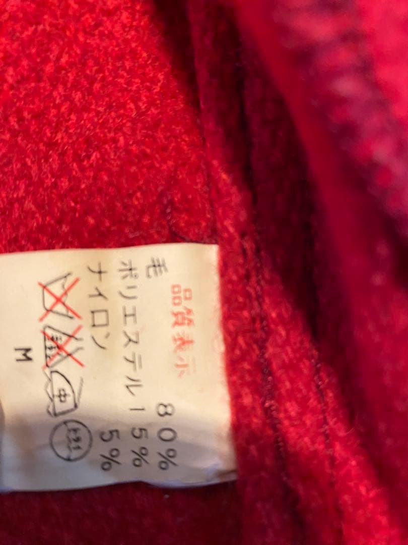 ジョンブル　ブラックレッド　バッファローチェック ウールジャケット　ダブルジップ