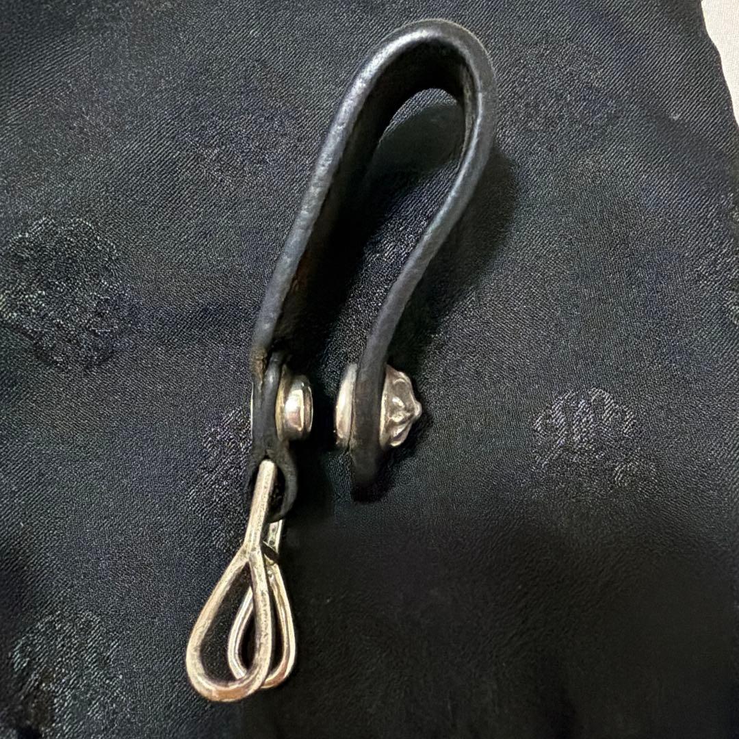 クロムハーツ クロスボール　ボタン　レザーベルトループ