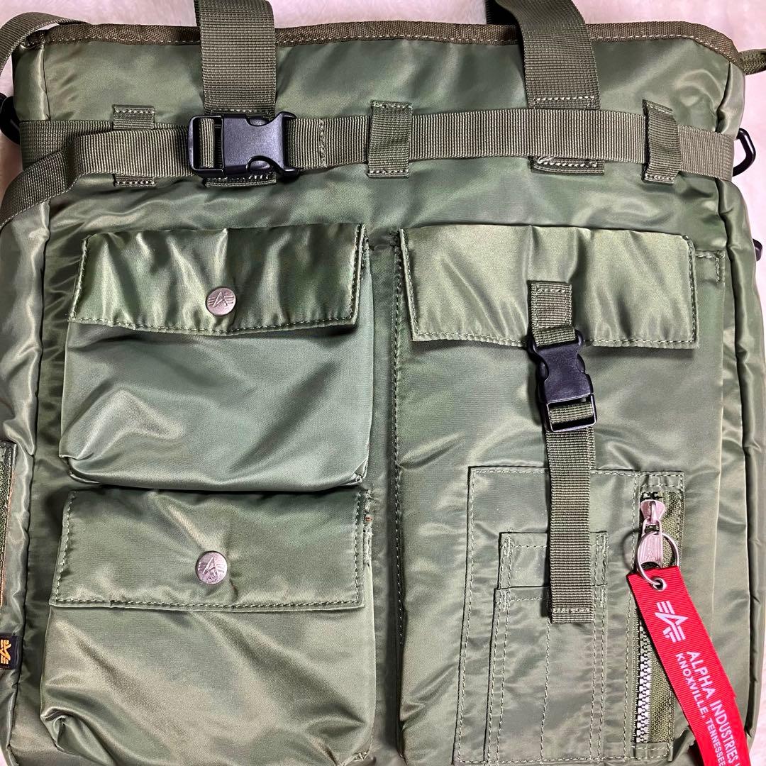 【未使用】アルファインダストリーズ✨フライトナイロン　中綿トートバッグ　2WAY