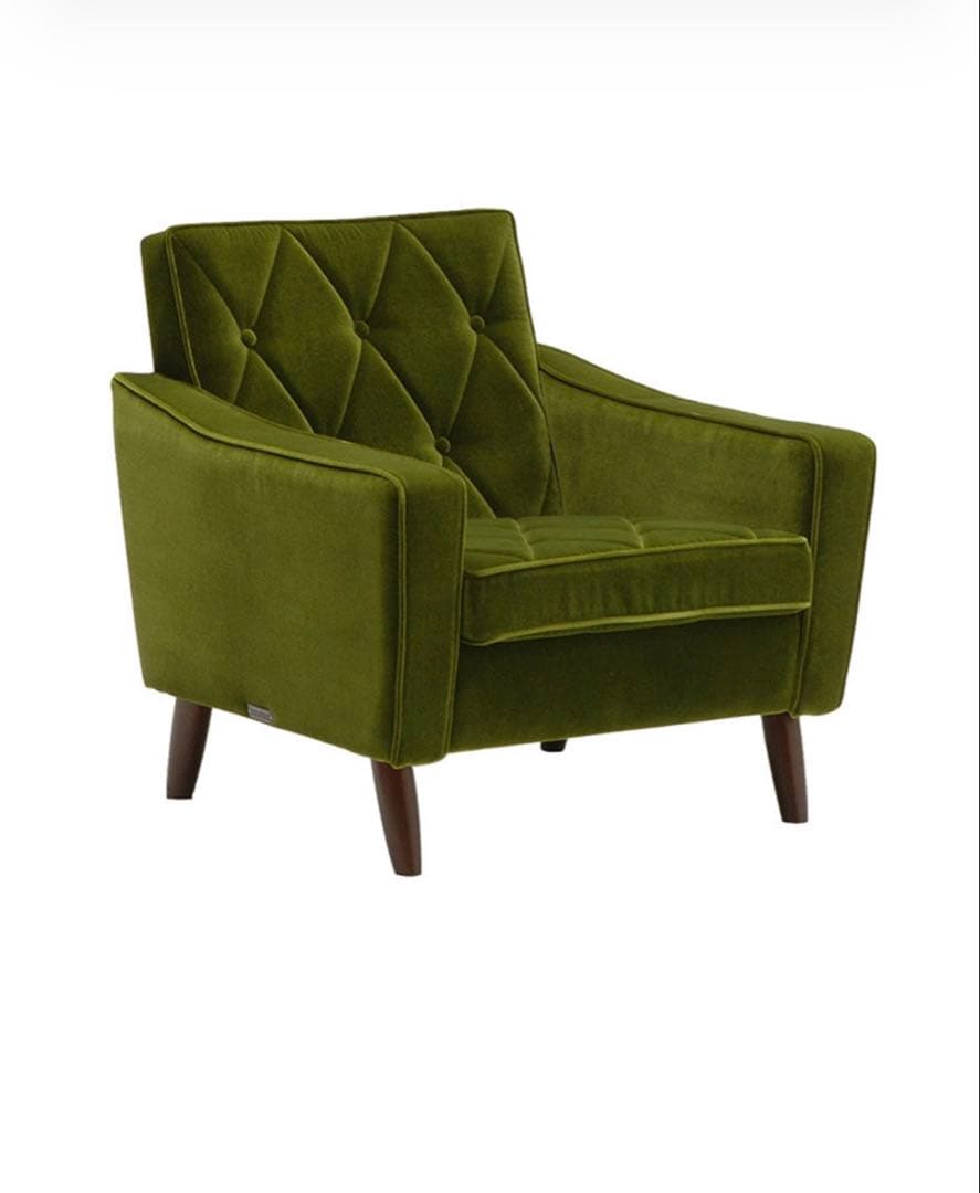 カリモク家具　カリモク60 ロビーチェア　モケットグリーン　1シーター　kチェア