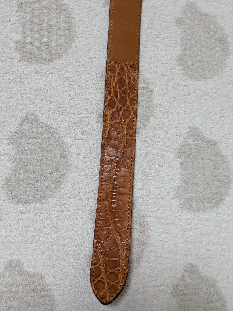 【美品】TES ベルト アリゲーター イタリア製