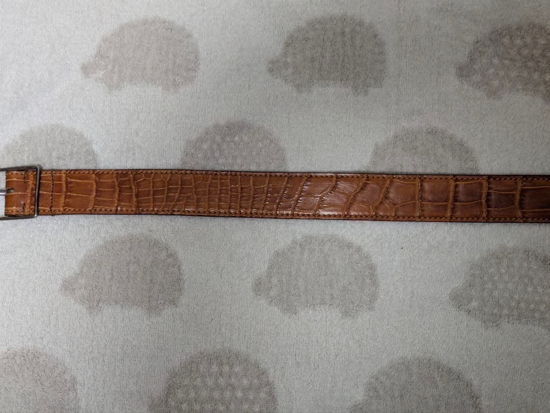 【美品】TES ベルト アリゲーター イタリア製