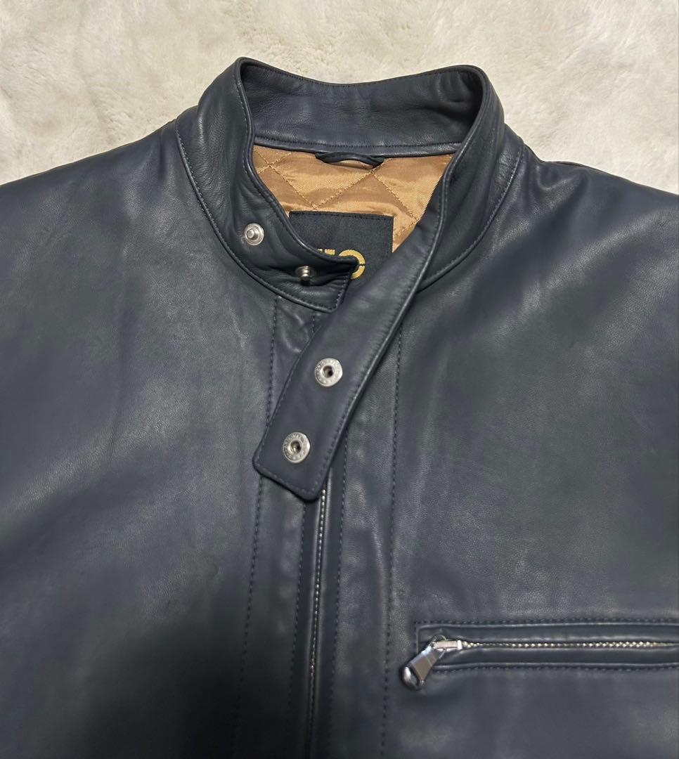 CINQUANTA/シングルライダースジャケット/size46/グレー/羊革