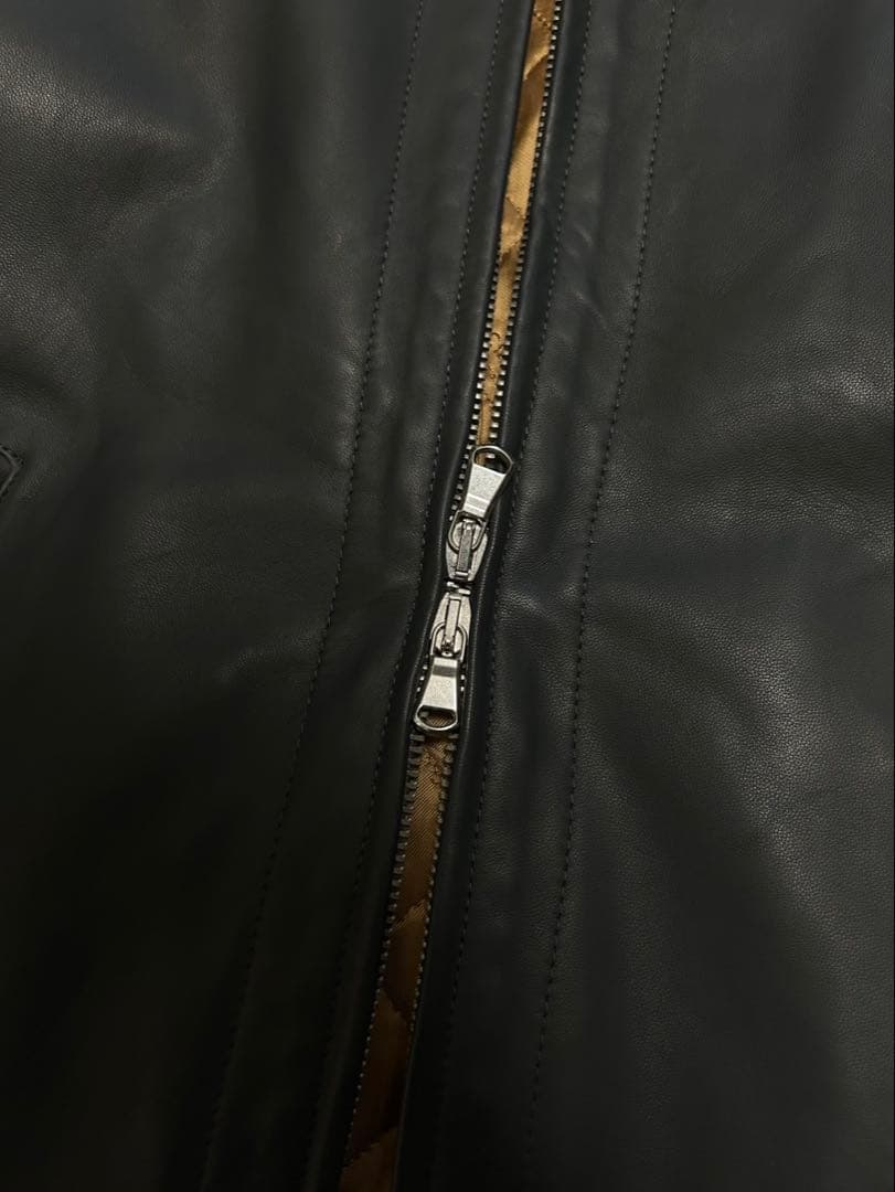 CINQUANTA/シングルライダースジャケット/size46/グレー/羊革