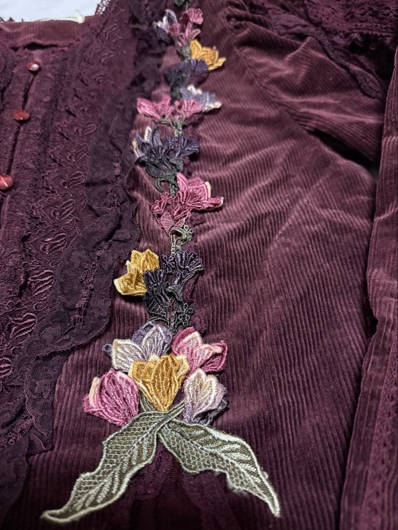 ドロシー(DOROTHY)刺繍　レースフリル　立体花　ジャケット　トップス