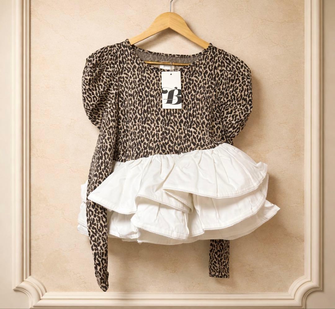 Bibiy. EFFIE PEPURAMU LEOPARD TOP ビビィ