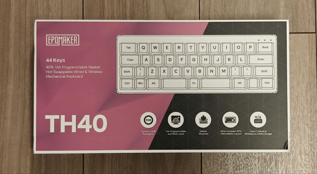 【未使用】EPOMAKER TH40 40％ キーボード