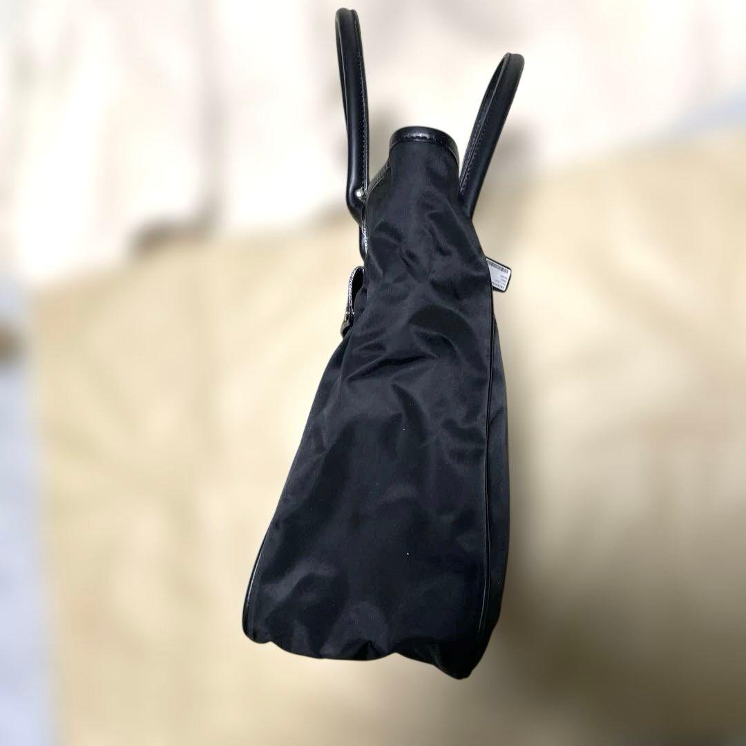 【美品】 フェリージ トートバック ブラック ナイロン&レザー