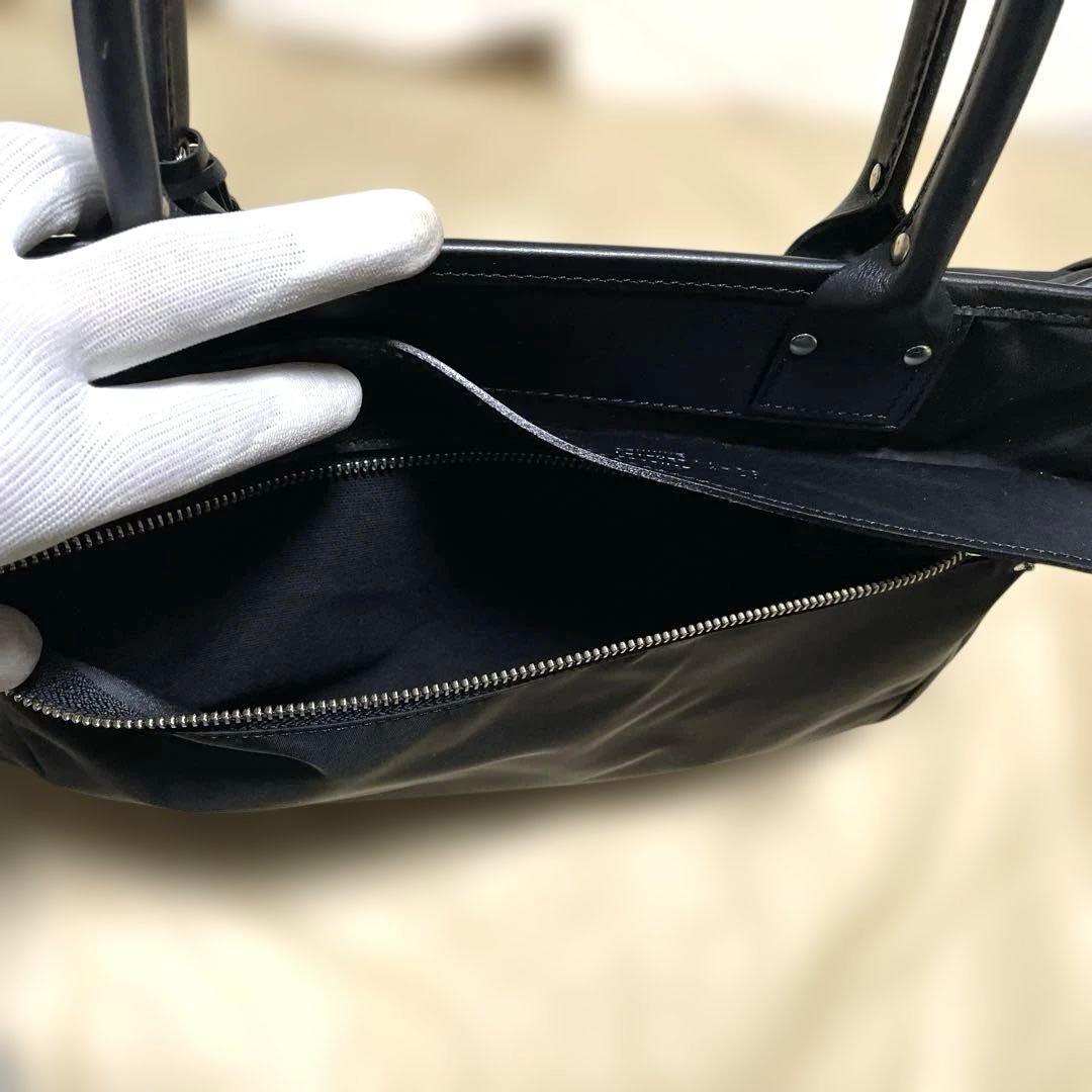 【美品】 フェリージ トートバック ブラック ナイロン&レザー