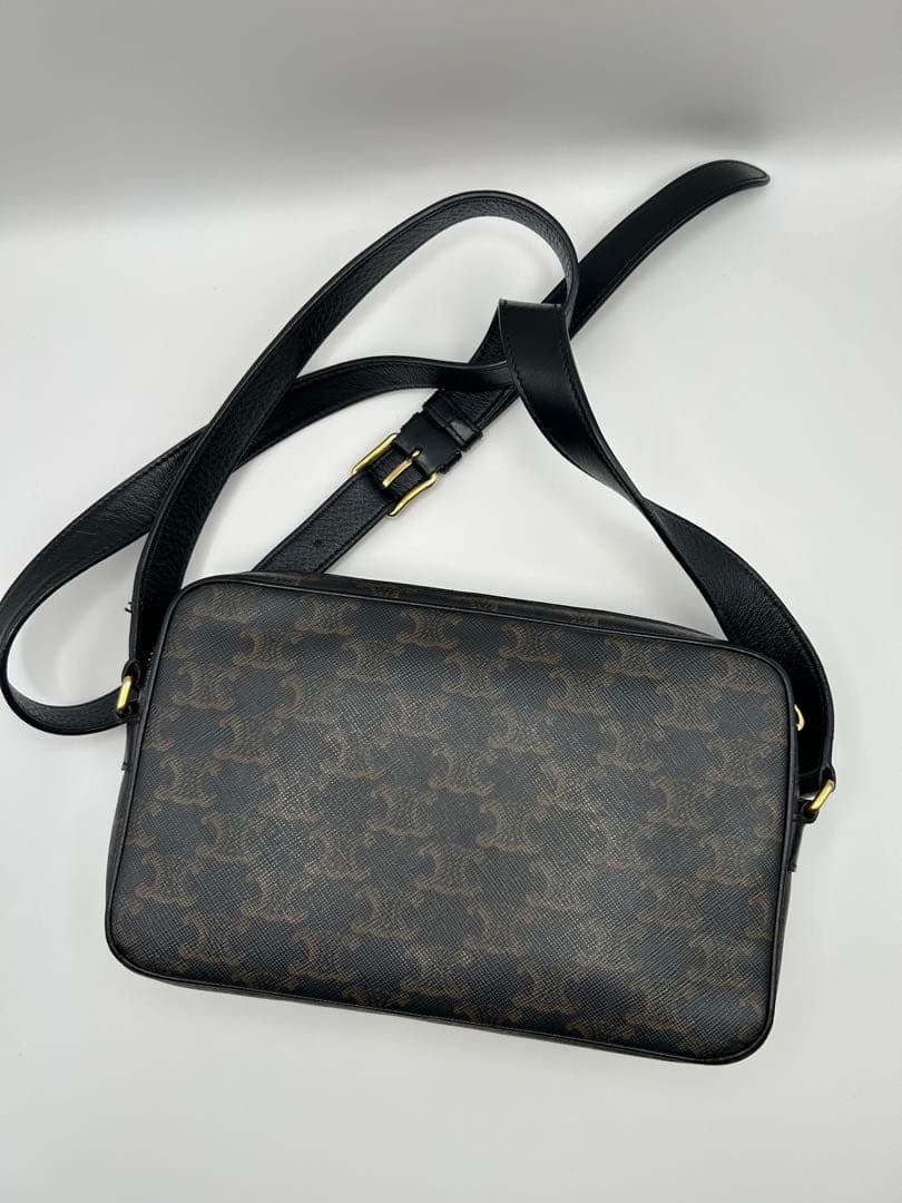 [美品]CELINE ショルダーバッグ ロゴ入り