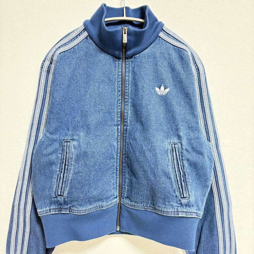 【新品タグ付】adidas デニムトラックジャケット L アディカラー