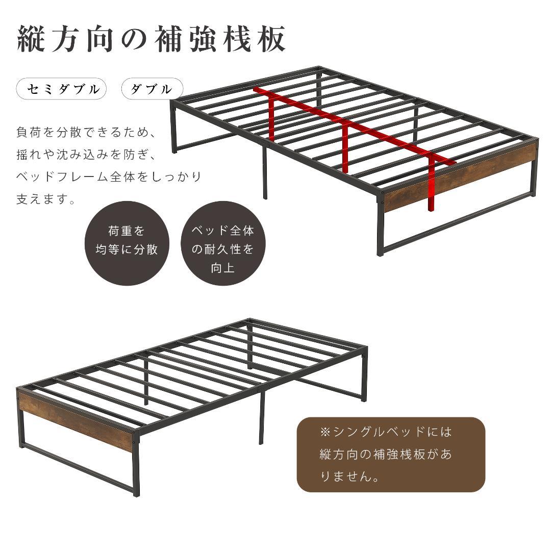 超人気！【セミダブル SD】ベッドフレーム パイプベッド セミダブル White