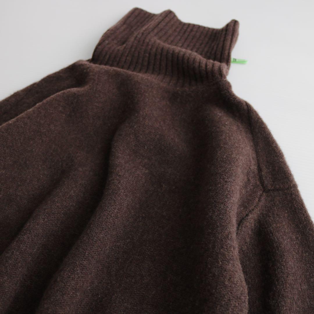 【手仕上げクリーニング済】フレームワーク ウールカシミヤタートルロングニット 茶