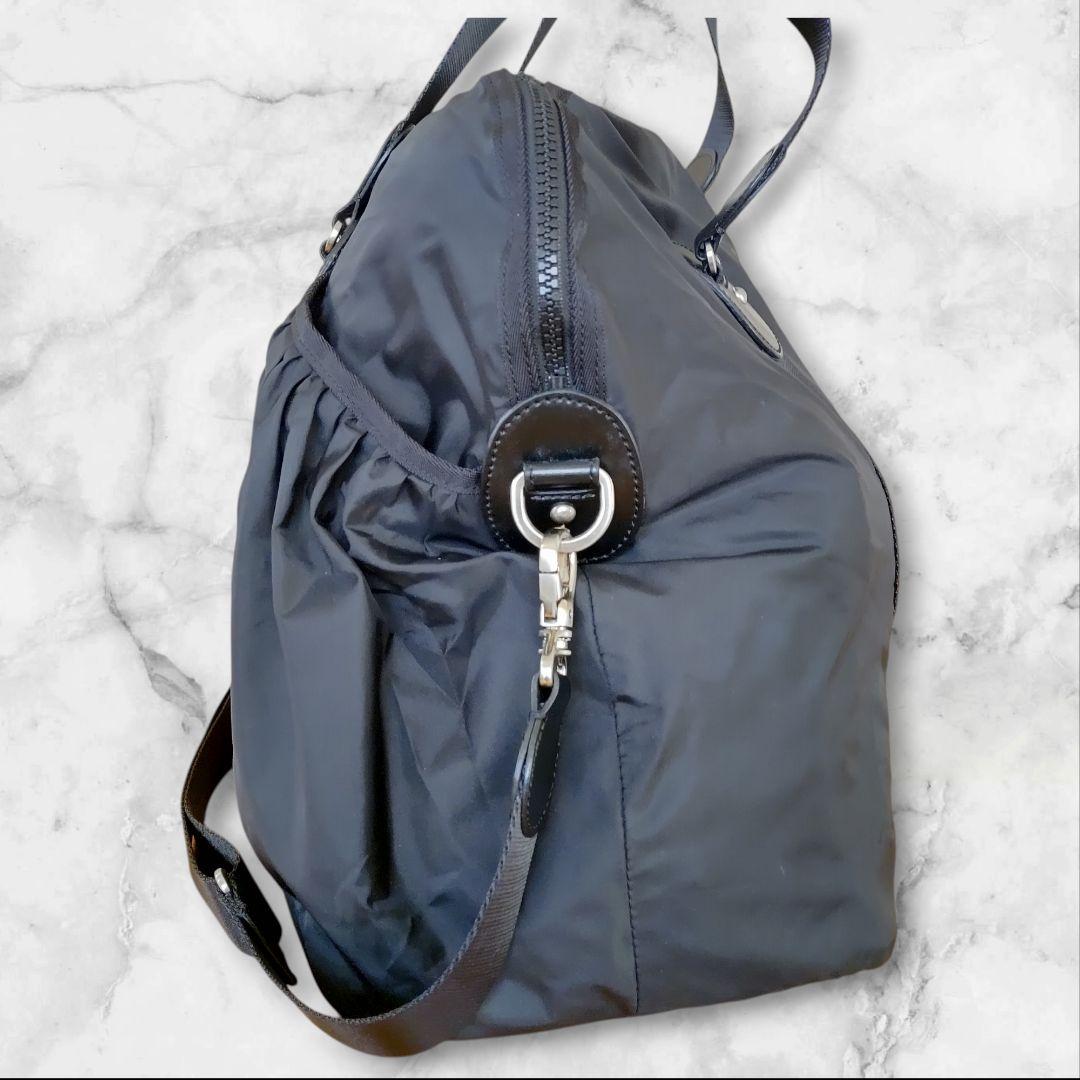 【極美品】アニエスベー ボストンバッグ 2way ナイロン ブラック