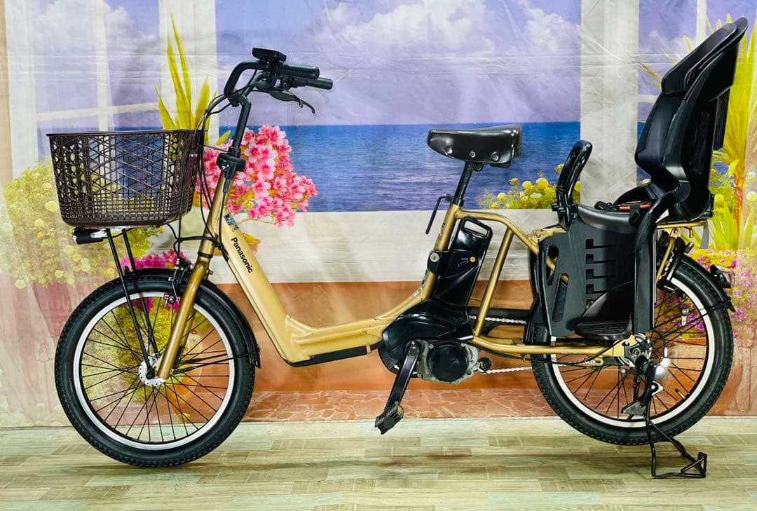 ギュットアニーズ⭐️13AH！パナソニック子供乗せ電動アシスト自転車Y1542