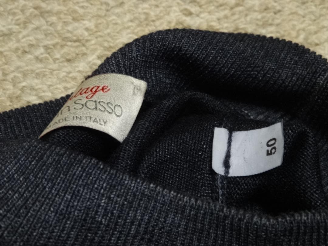 新品　定価3.5万円以上　グランサッソ・ヴィンテージ　モックネックニット　５０