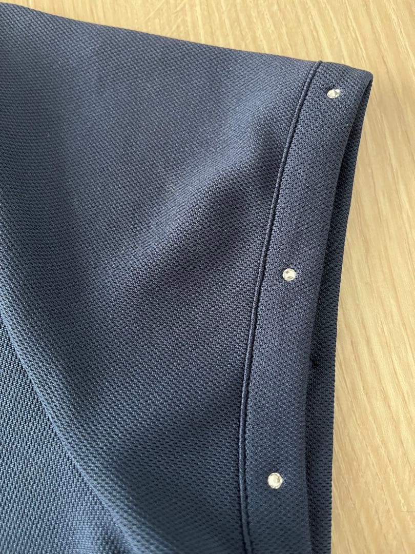 L'oetufルフ ネイビーラインストーンシャツペイズリー柄スコートセットアップ